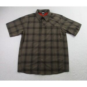 Outdoor Research Astroman Shirt Mens S Brown Plaid Short Sleeve Hiking Trekking‎